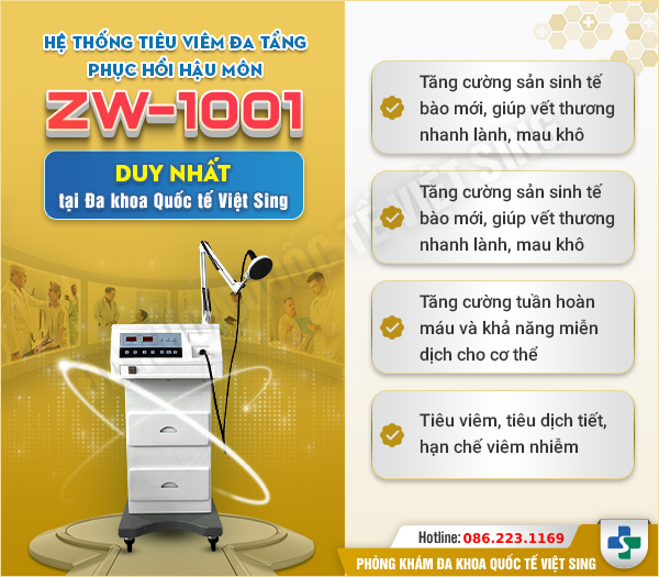 Cắt trĩ bằng hệ thống ZW1001